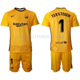 Barn Fotballdrakter Keeper FC Barcelona TER Stegen 1 2020-21 Kortermet M002